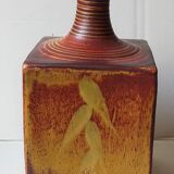 Vintage Scandinavian enamelled earth soliflore vase