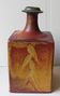 Vintage Scandinavian enamelled earth soliflore vase