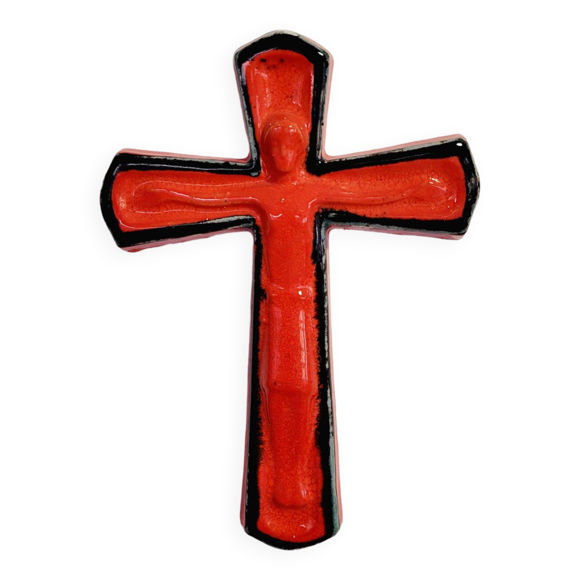 Red ceramic cross