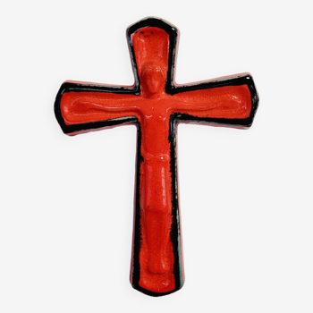 Red ceramic cross