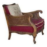 1930s, Danish armchair, furniture velour, ash wood.