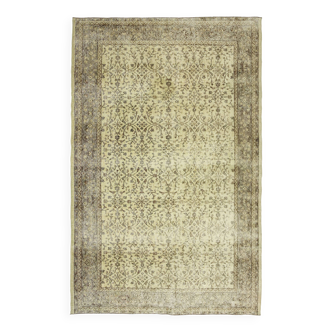 Tapis vintage turc tissé à la main unique en son genre - charme vintage rustique 243x 159 cm
