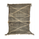 Moroccan Berber carpet Kilim Zanafi black and white 3,36X2.10m