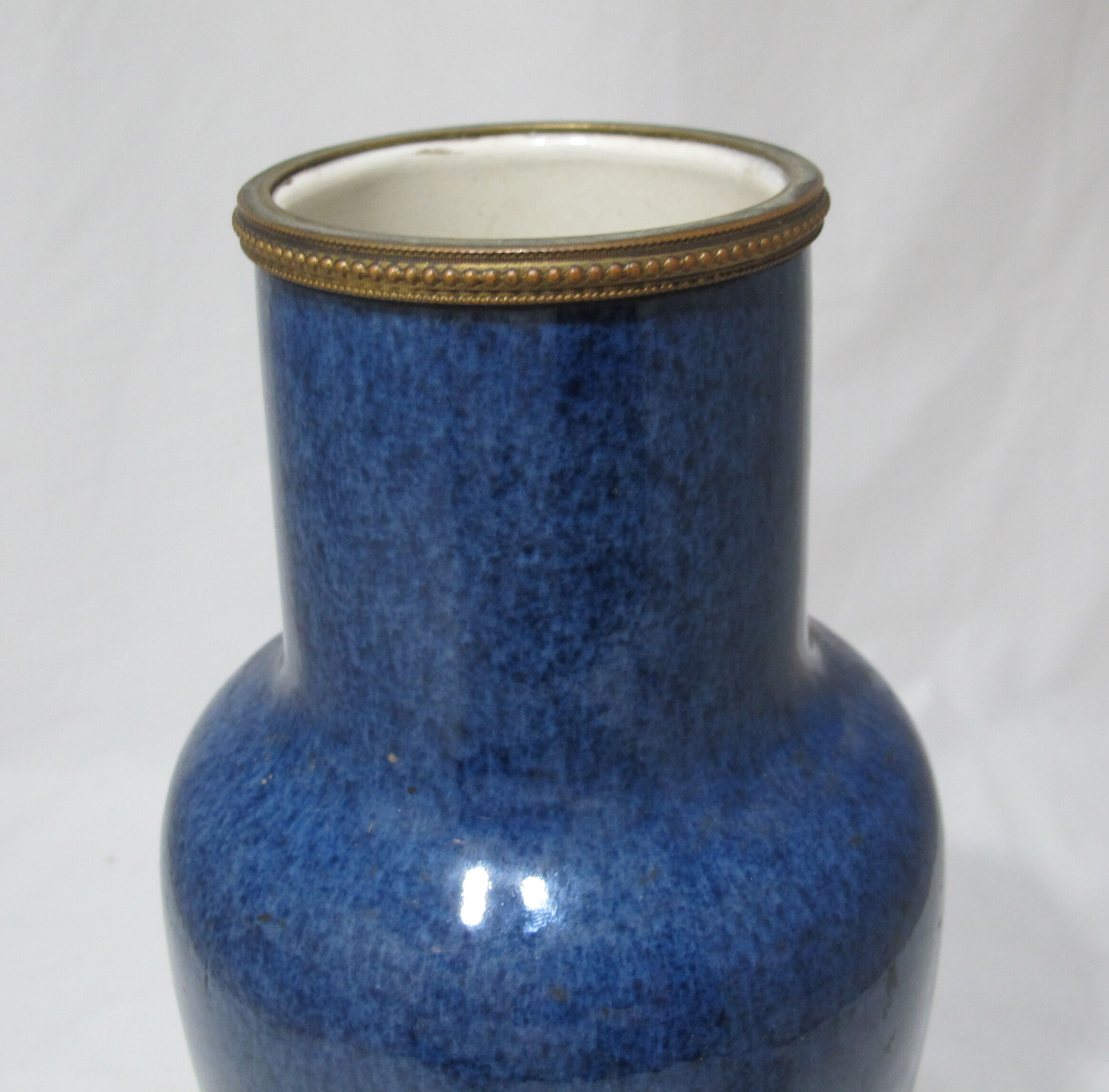 Large powdery blue porcelain vase