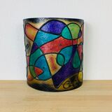 Applique années 70 psychédélique fibre de verre colorée