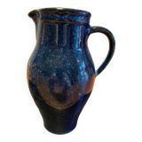 Blue enameled pitcher signed Laboute