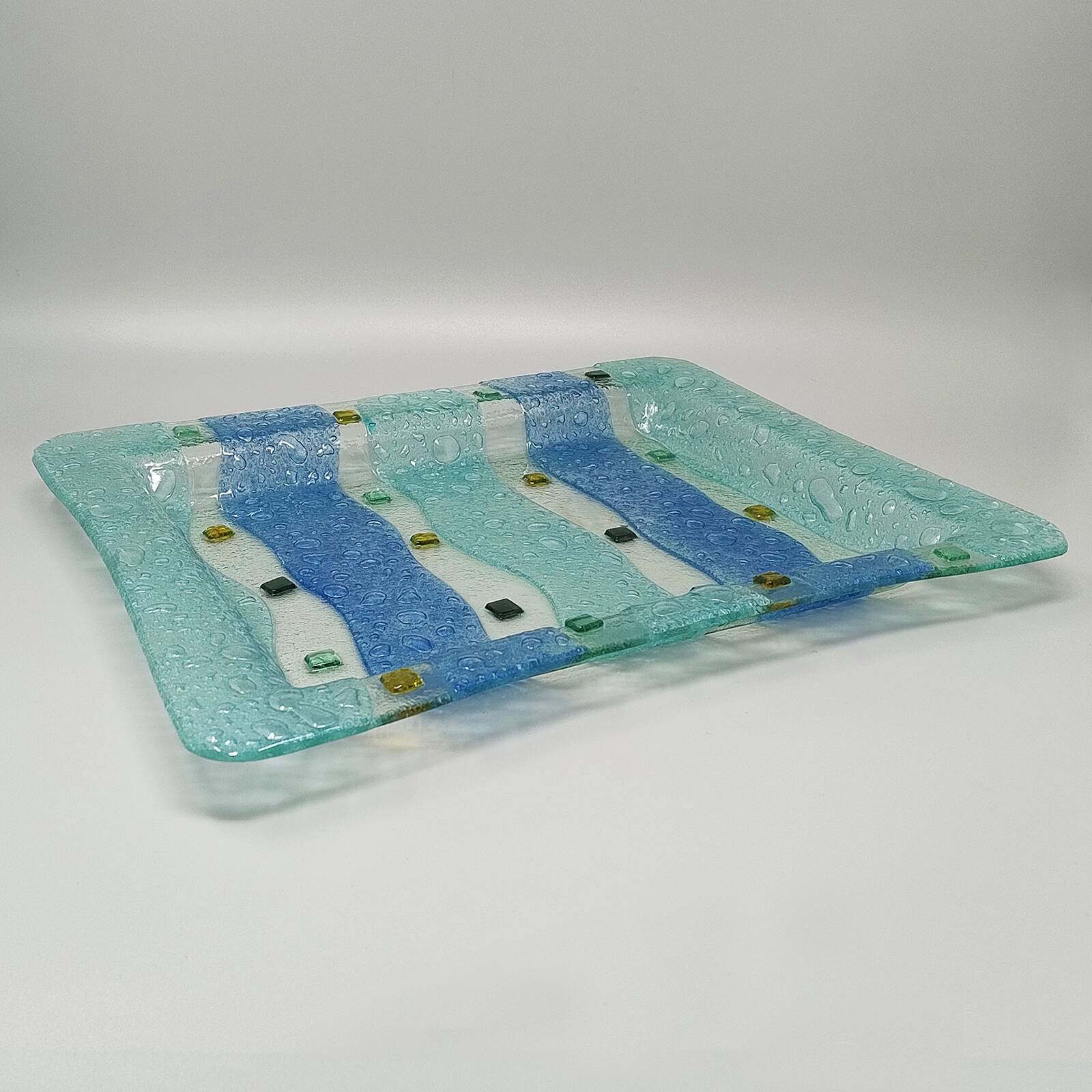 1970s Astonishing Tray By Albatros in Murano Glass. Made in Italy
