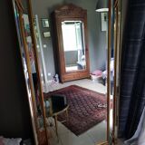 Large mirror has parcloses sheaf of wheat  96x186cm