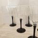6 Octime octagonal black-footed wine glasses