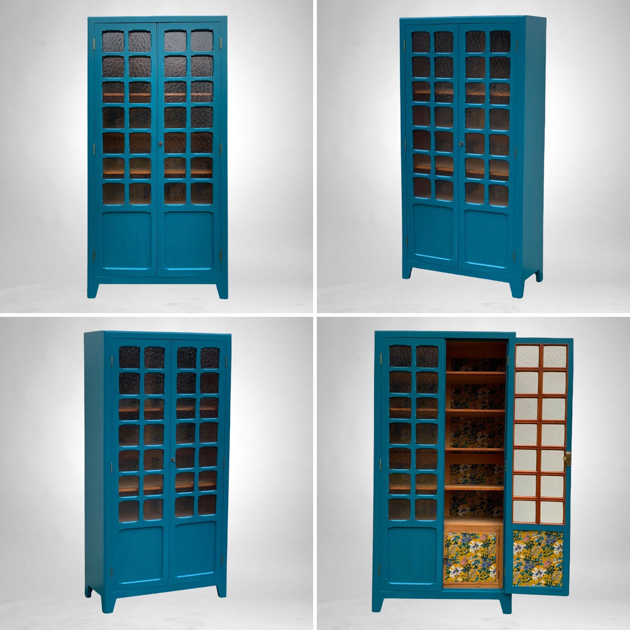 Parisian wardrobe glazed blue Peacock 1940