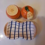 Orange fruit salt and pepper shaker