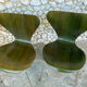 Suite of 4 chairs 3107 olive color, series 7 Arne Jacobsen for Fritz Hansen 1978