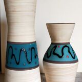 W vase duo.  Germay 50s