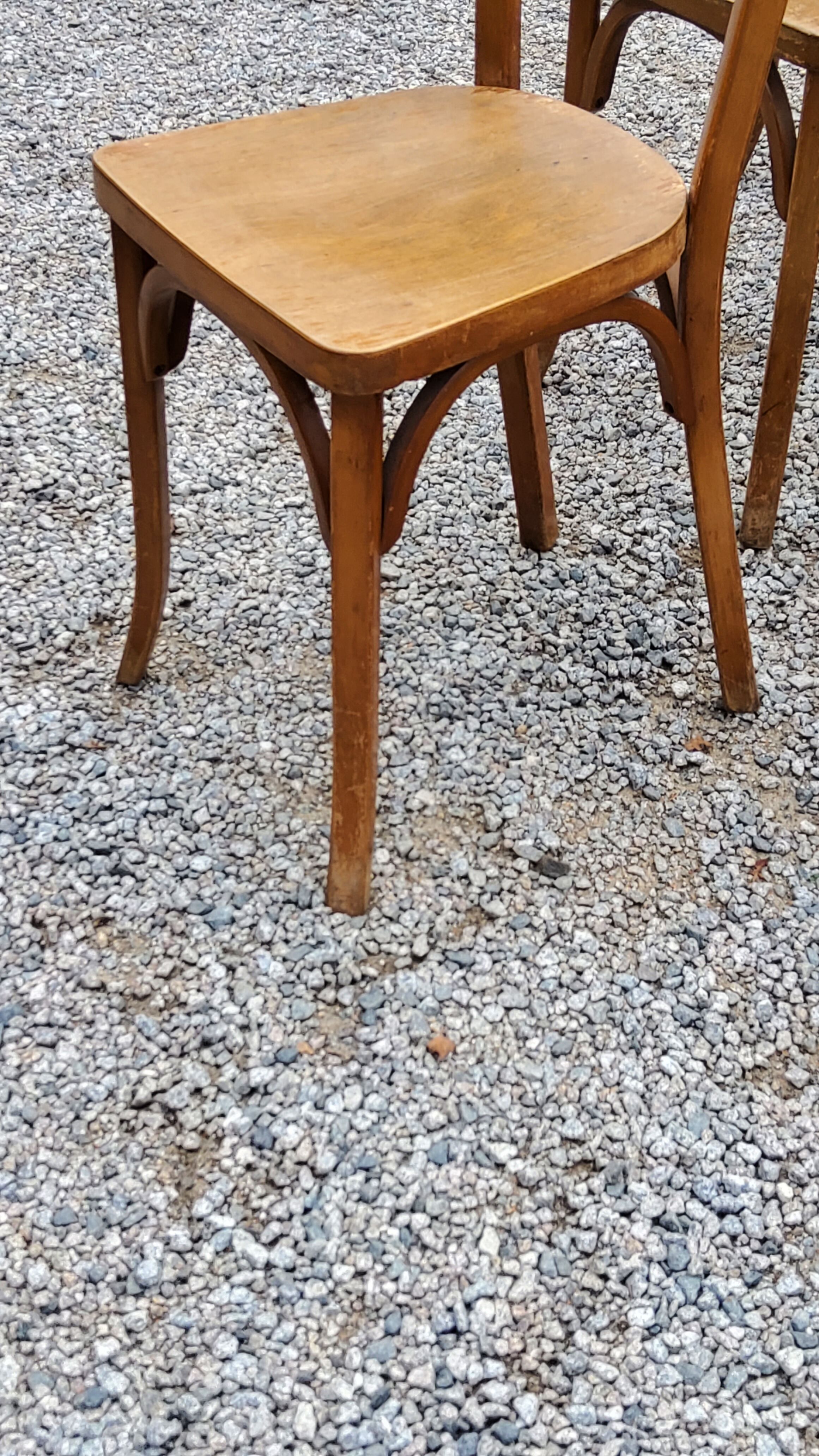 Set of 6 Baumann bistro chairs from the 50s stamp with iron