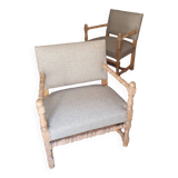 Pair of Louis XIII style armchairs