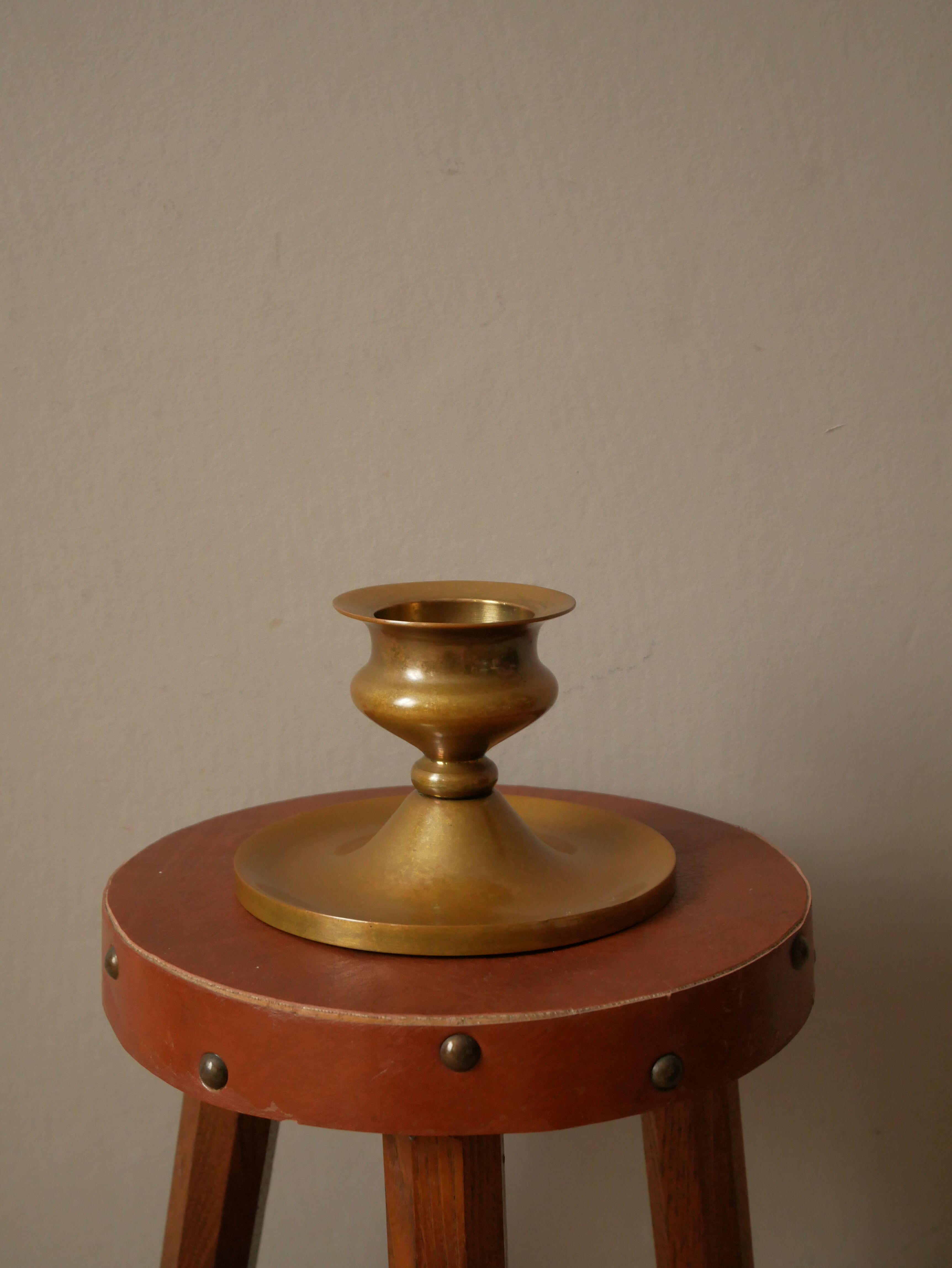 Vintage vintage brass candle holder