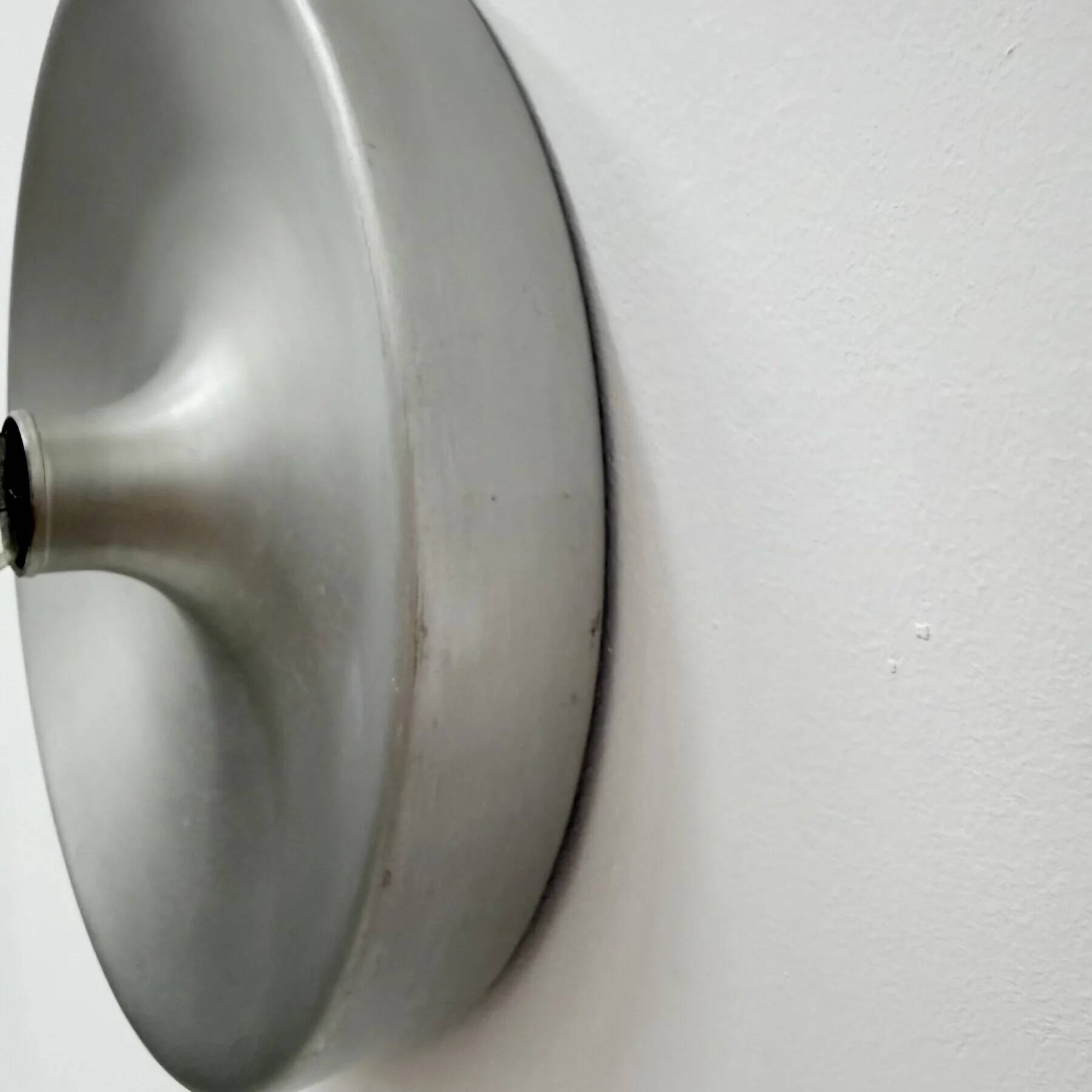 Mid-century design disc lamp, 1970s attributed to Charlotte Perriand for Les Arcs, set of 2