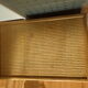 Chest of drawers vintage wood and rattan blond 4 drawers ca 1970