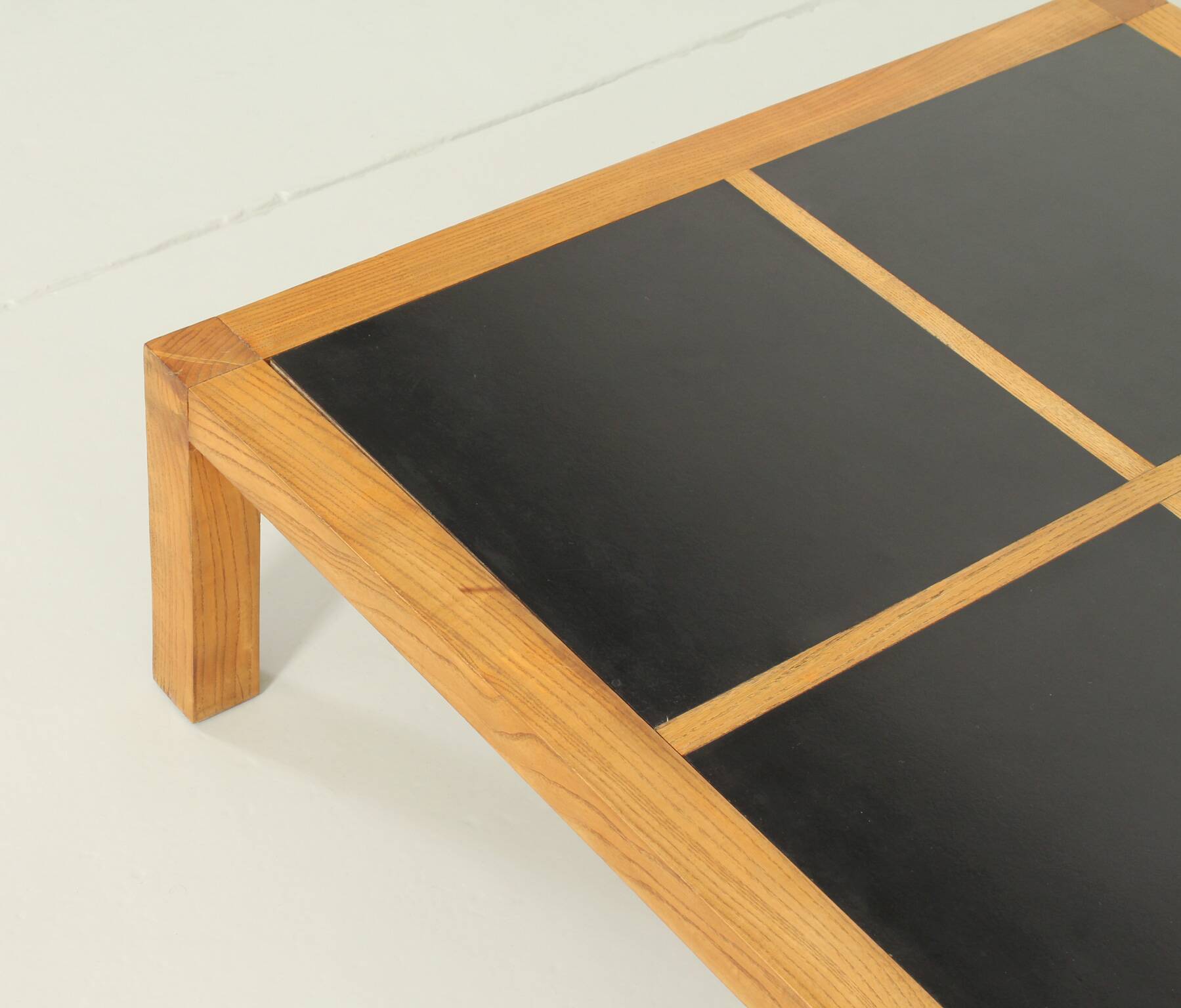 Coffee table or side table in pine and laminate, France, 1970s