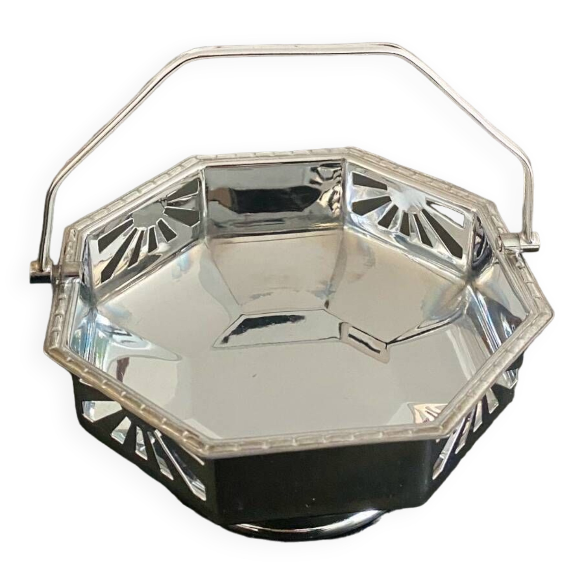 1 sugar bowl or art deco stainless steel bowl