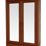 Armoire, penderie ancienne en bois massif avec miroirs