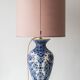 Vintage Delft Chinoiserie Table Lamp, Hand-Painted Blue & White, New Shade
