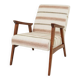 Fauteuil vintage style scandinave lin naturel 1970