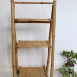 Bamboo shelf, staircase, vintage, plant door, rattan