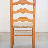 Rustic Friulian chairs with turned legs, set of 12, 1980-1990