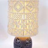 Ceramic and macramé lamp
