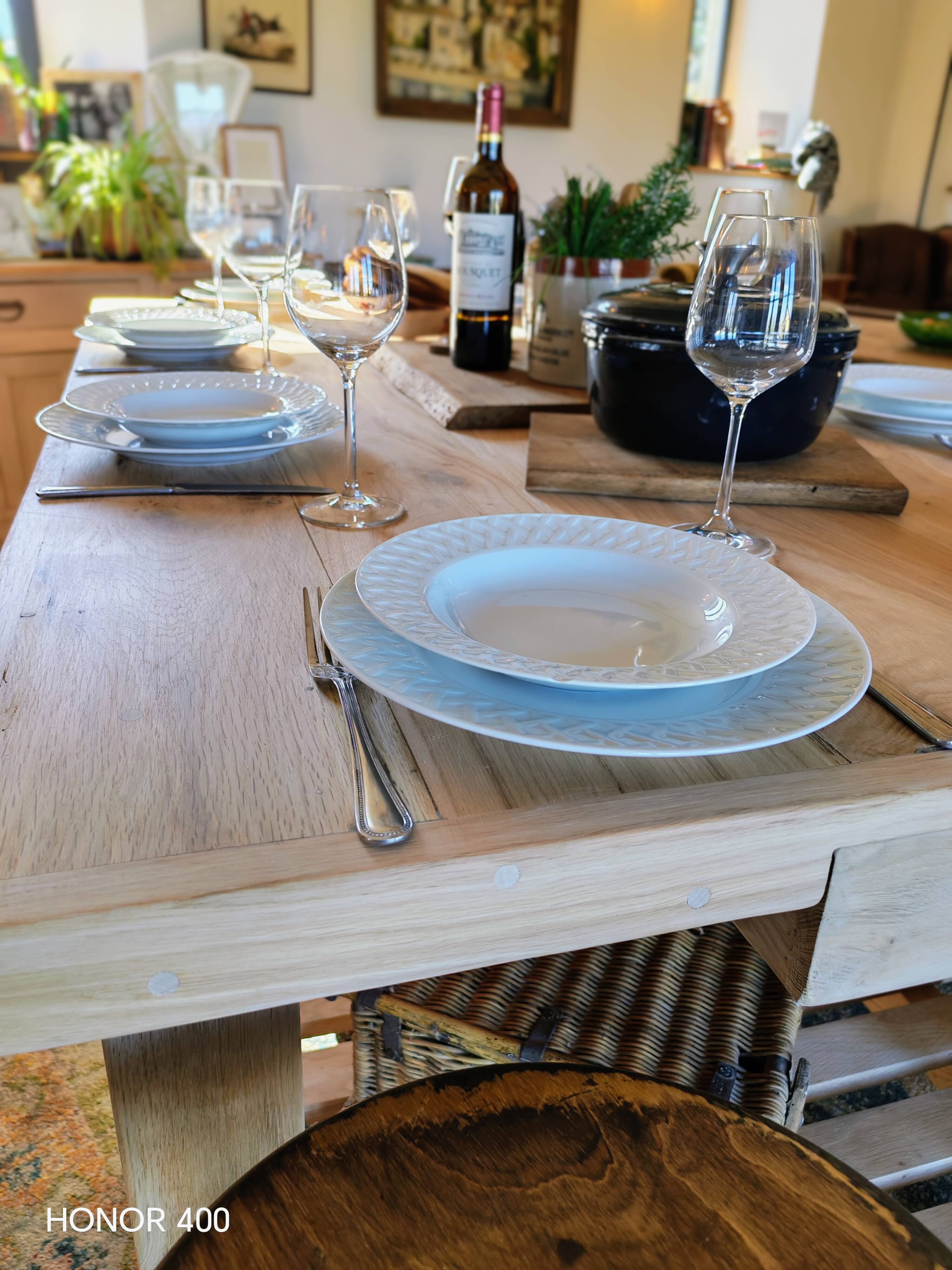 XXL solid oak kitchen island/worktop 180 x 105