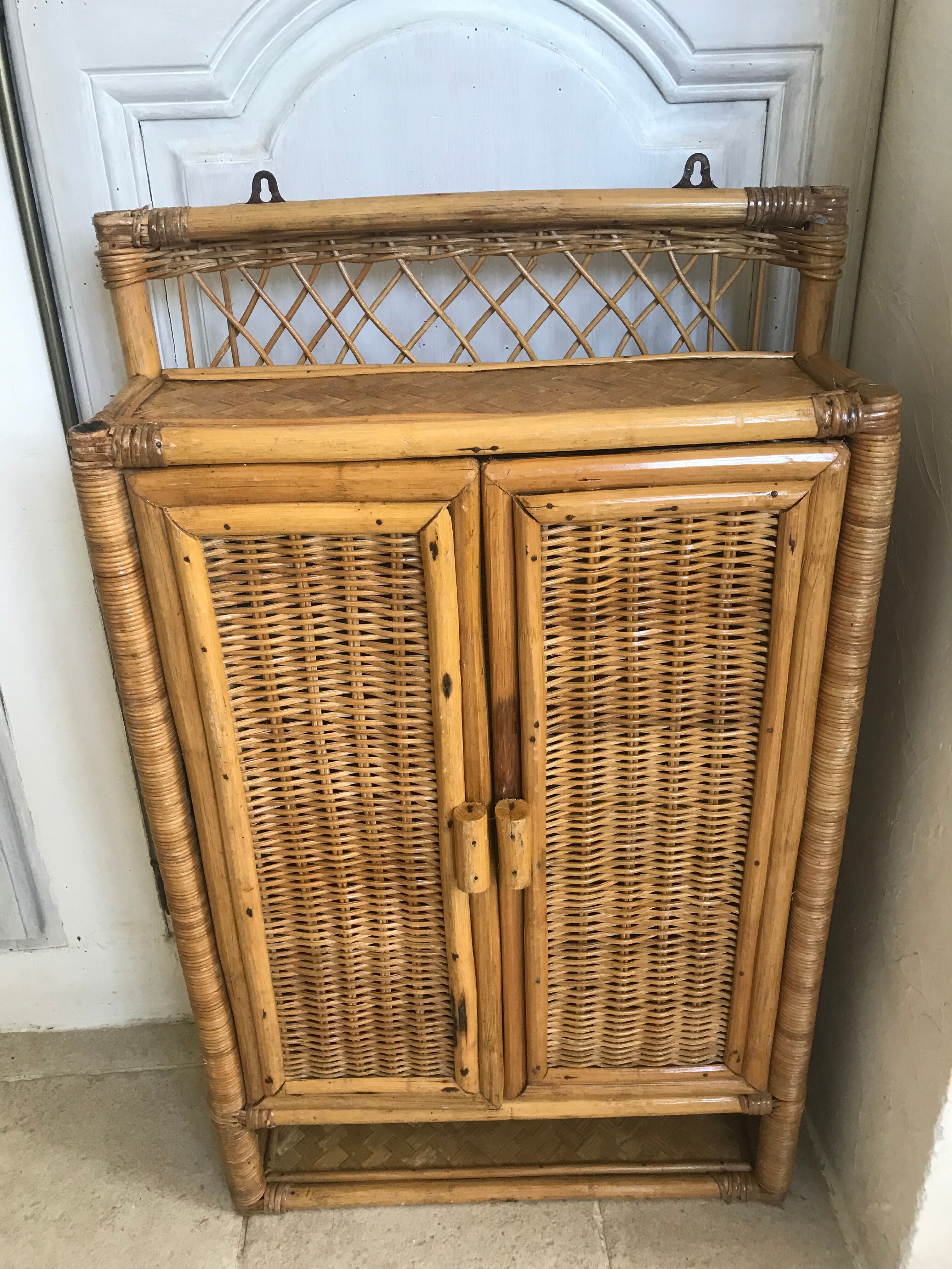 Rattan wall cabinet 82X48