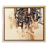 Alix Dufaux - Abstract Geometric painting 1967