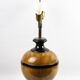 Turned wooden ball lamp base