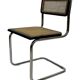 Chaise vintage Cesca style modèle B32 en chrome et noir