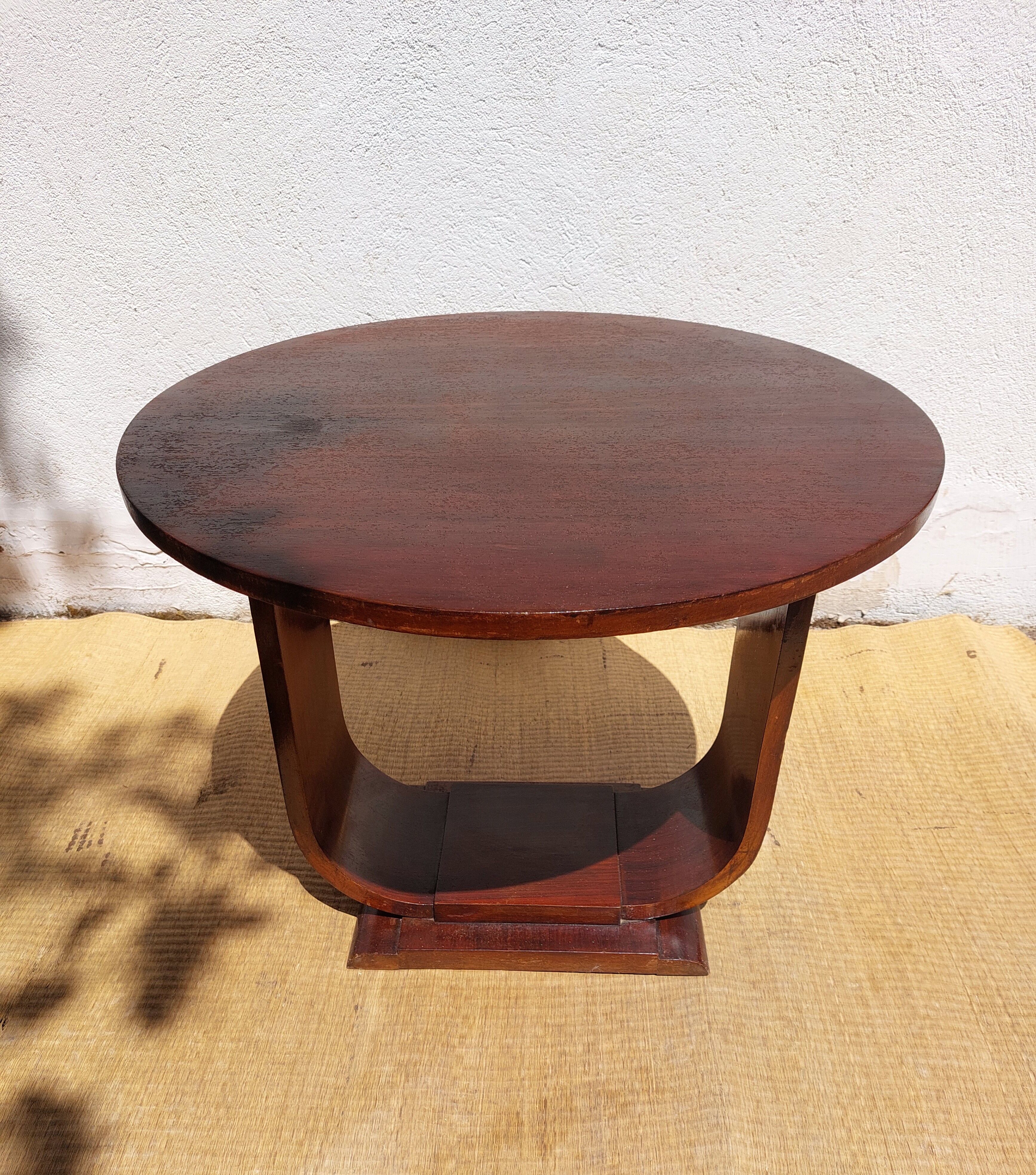 round pedestal table, Art Deco