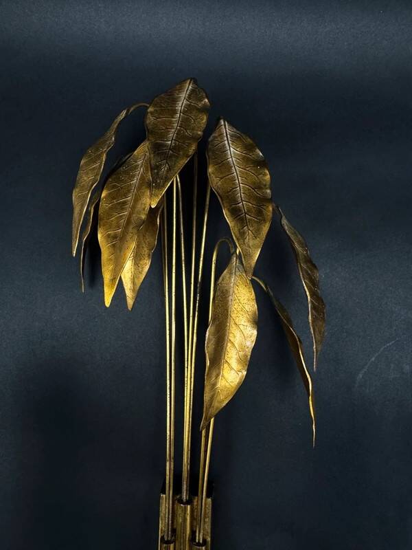 Pair of Maison Charles wall lights, "Lauriers" model, circa 1960