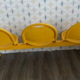 Yellow metal bench