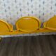 Yellow metal bench