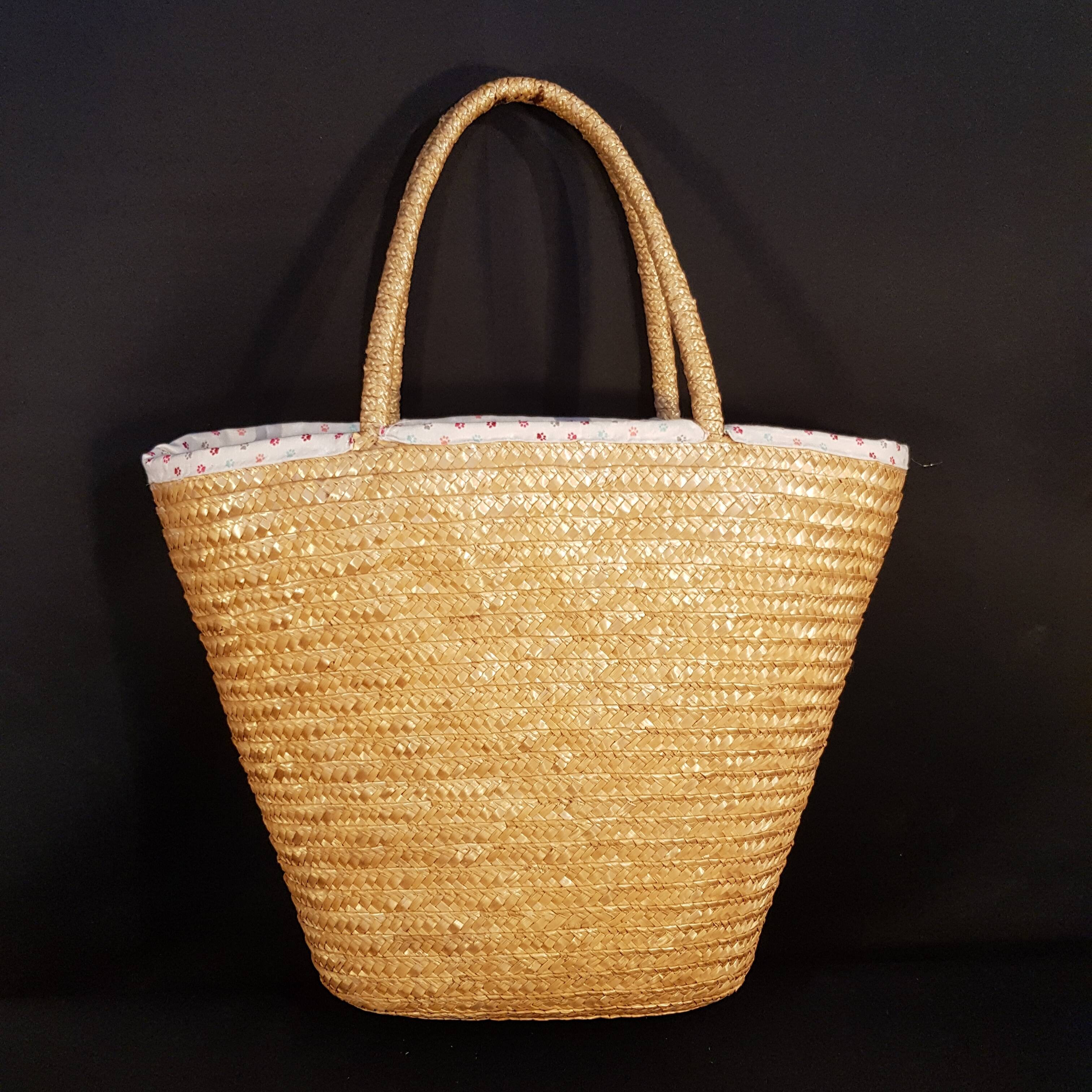 Vintage straw basket