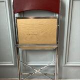 4 vintage folding chairs in chrome