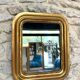Antique mirror 42.5/36.5cm Louis-Philippe gilded with gold leaf, mercury