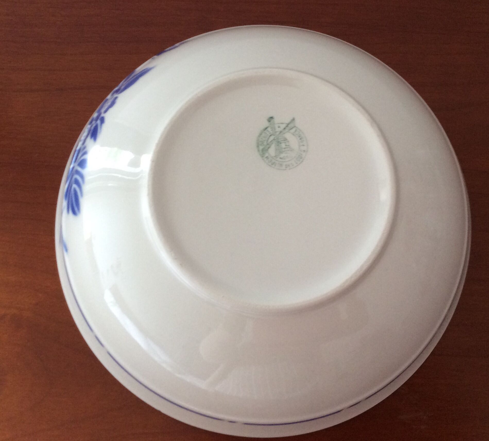 Old hollow dish Moulin des Loups Orchies Blue decorations