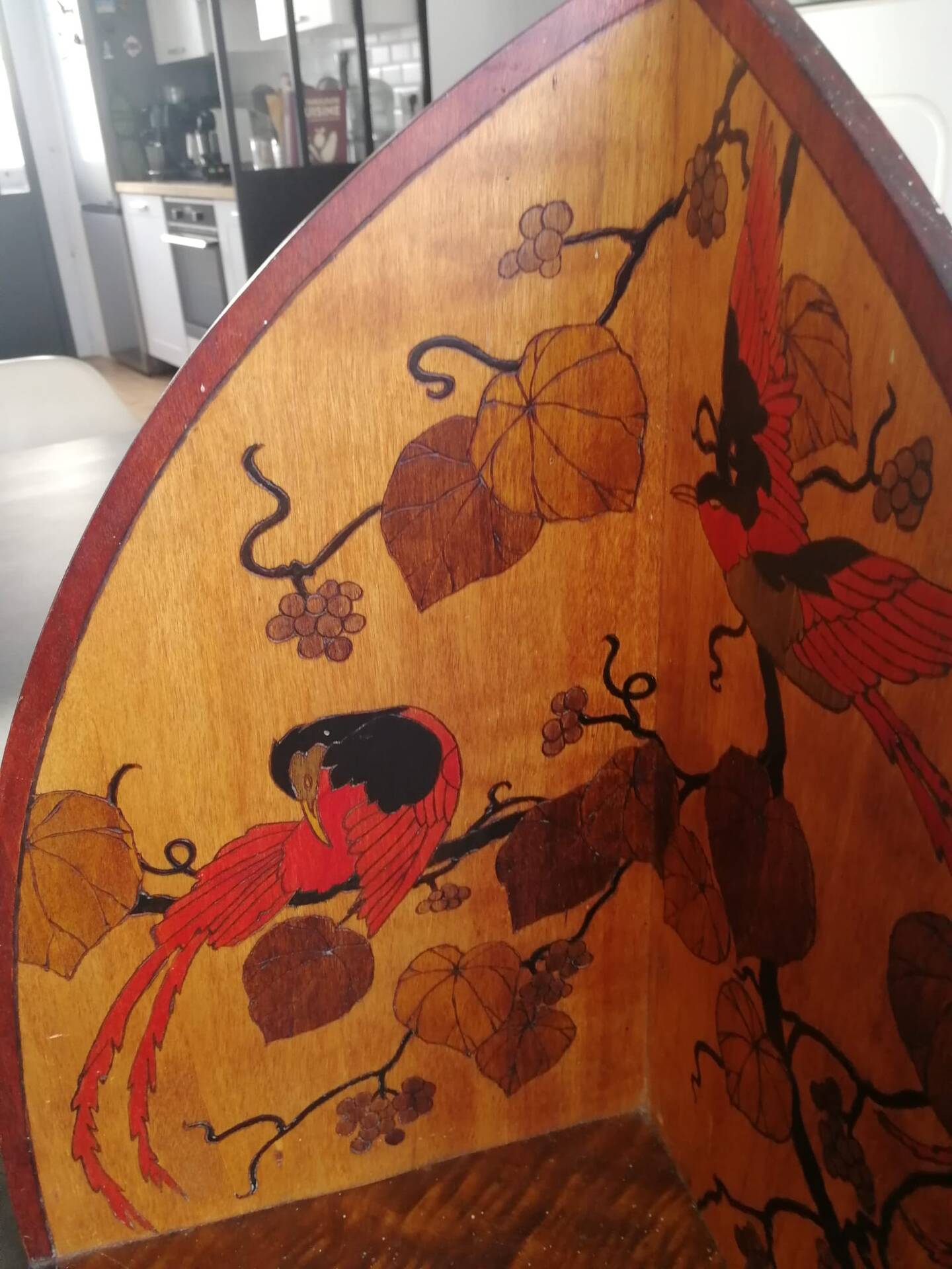 Art Nouveau corner shelf signed Clarry