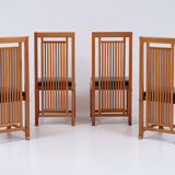 4 chaises par Franck Lloyd Wright pour Cassina 1992