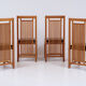 4 chaises par Franck Lloyd Wright pour Cassina 1992