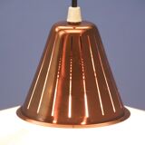 Danish hanging lamp in solid copper, 1970s