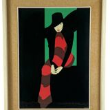 Amleto Dalla Costa, original serigraph framed, Milan Italy 1980s