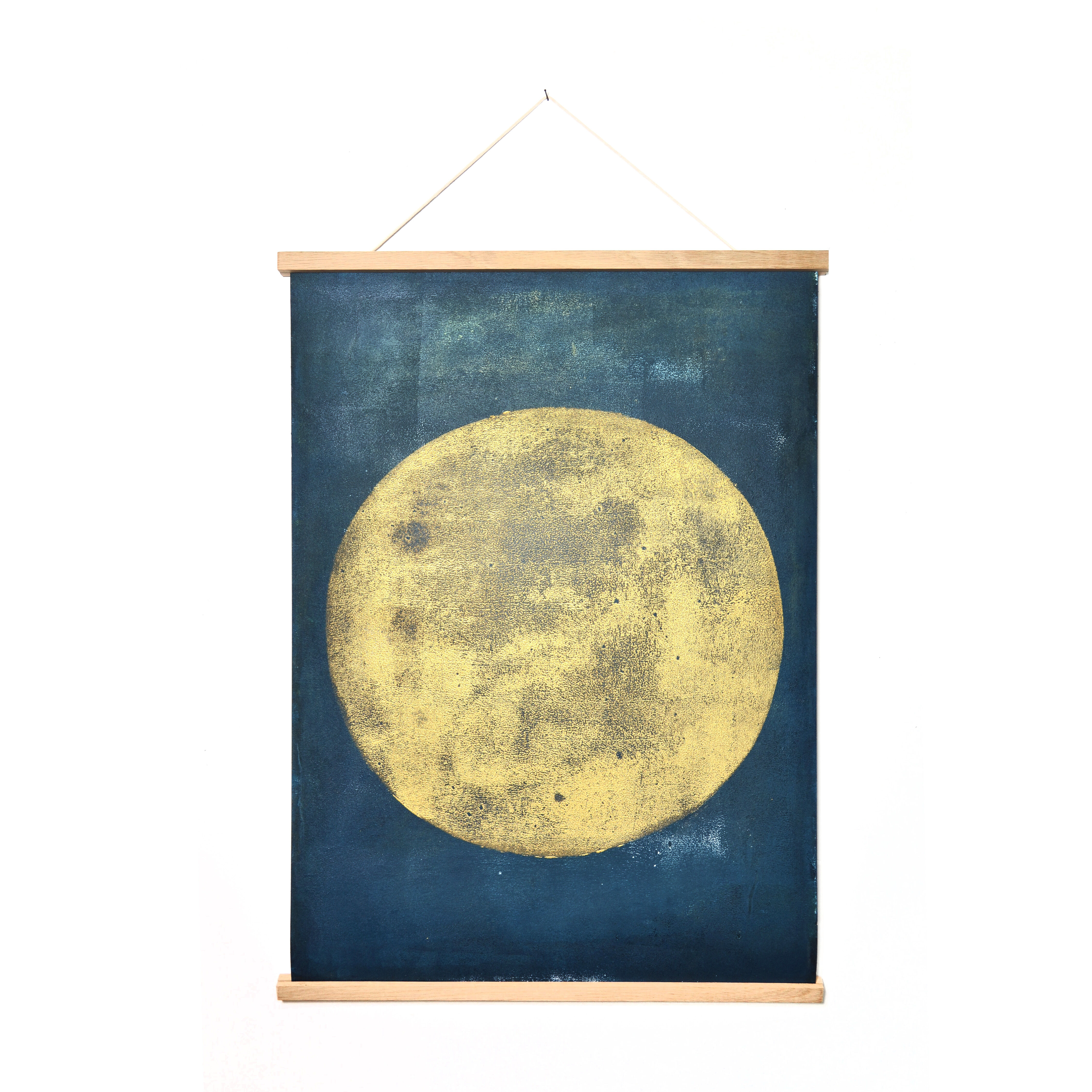 Lune, painting on paper 70x50cm