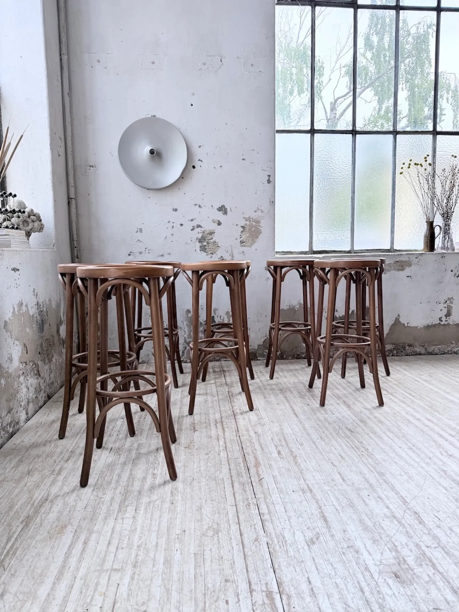 Set of 8 bistro-style bar stools Baumann.